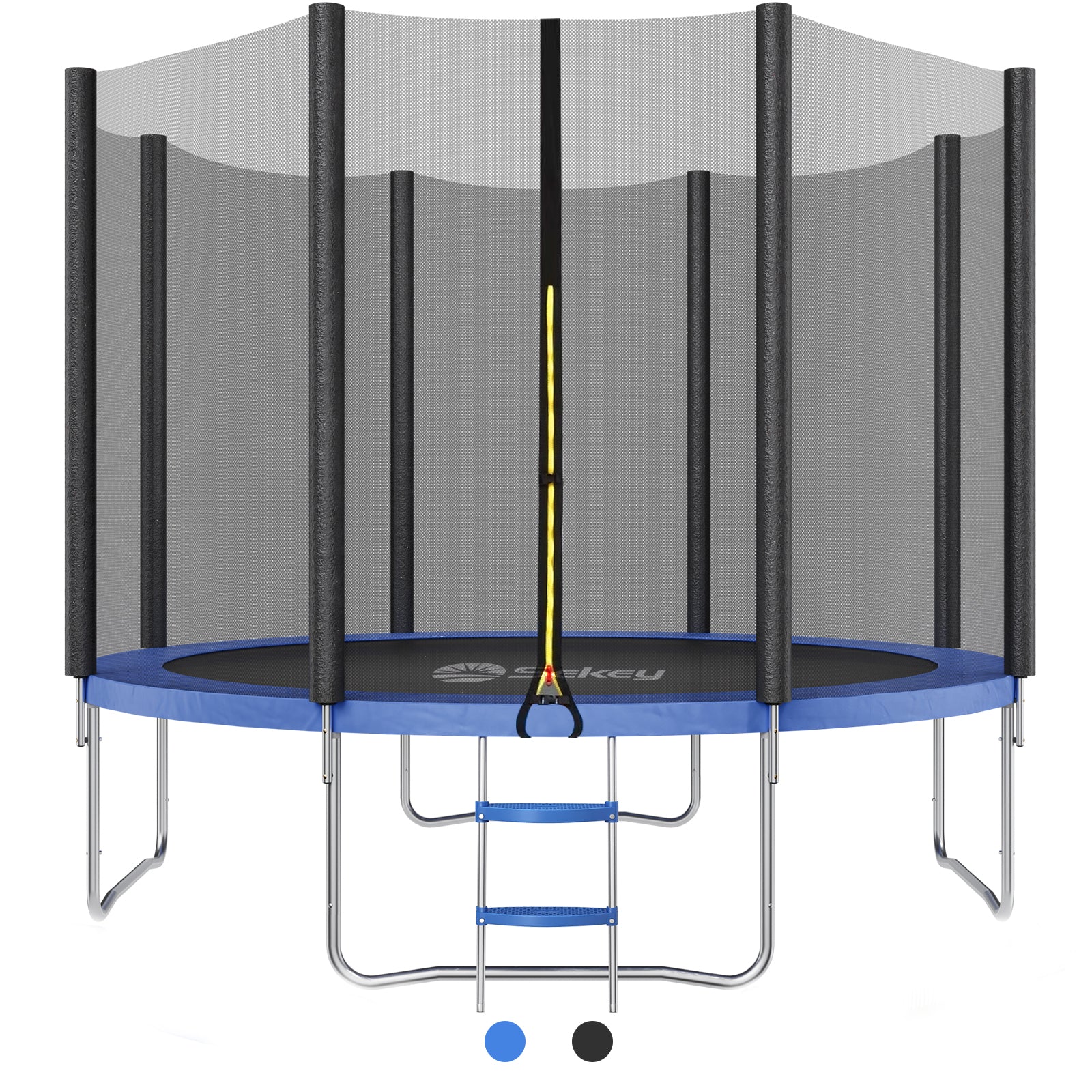 Sekey Trampolin Ø 366 cm für Garten – TÜV/GS-zertifiziertes Outdoor Trampolin mit Sicherheitsnetz, W-Beinen & Leiter – wetterfest & kindersicher, bis 150 kg belastbar Sekey