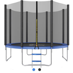 Sekey Trampolin Ø 366 cm für Garten – TÜV/GS-zertifiziertes Outdoor Trampolin mit Sicherheitsnetz, W-Beinen & Leiter – wetterfest & kindersicher, bis 150 kg belastbar Sekey