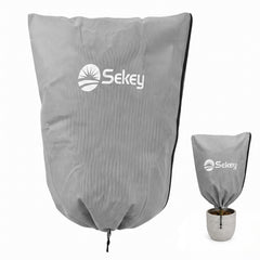 Sekey Winterschutzhauben für Pflanzen mit Reißverschluss & Zugband – Frostschutz aus 80 g/m² Vlies, 5 Größen, Beige, Grau & Weiß, 3er-Set
