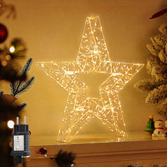 Salcar LED Weihnachtsstern 45 cm, Metall Leuchtstern mit 720 LEDs, 8 Modi & Timer, Stern Fenster Deko, Innen & Außen, Warmweiß Salcar