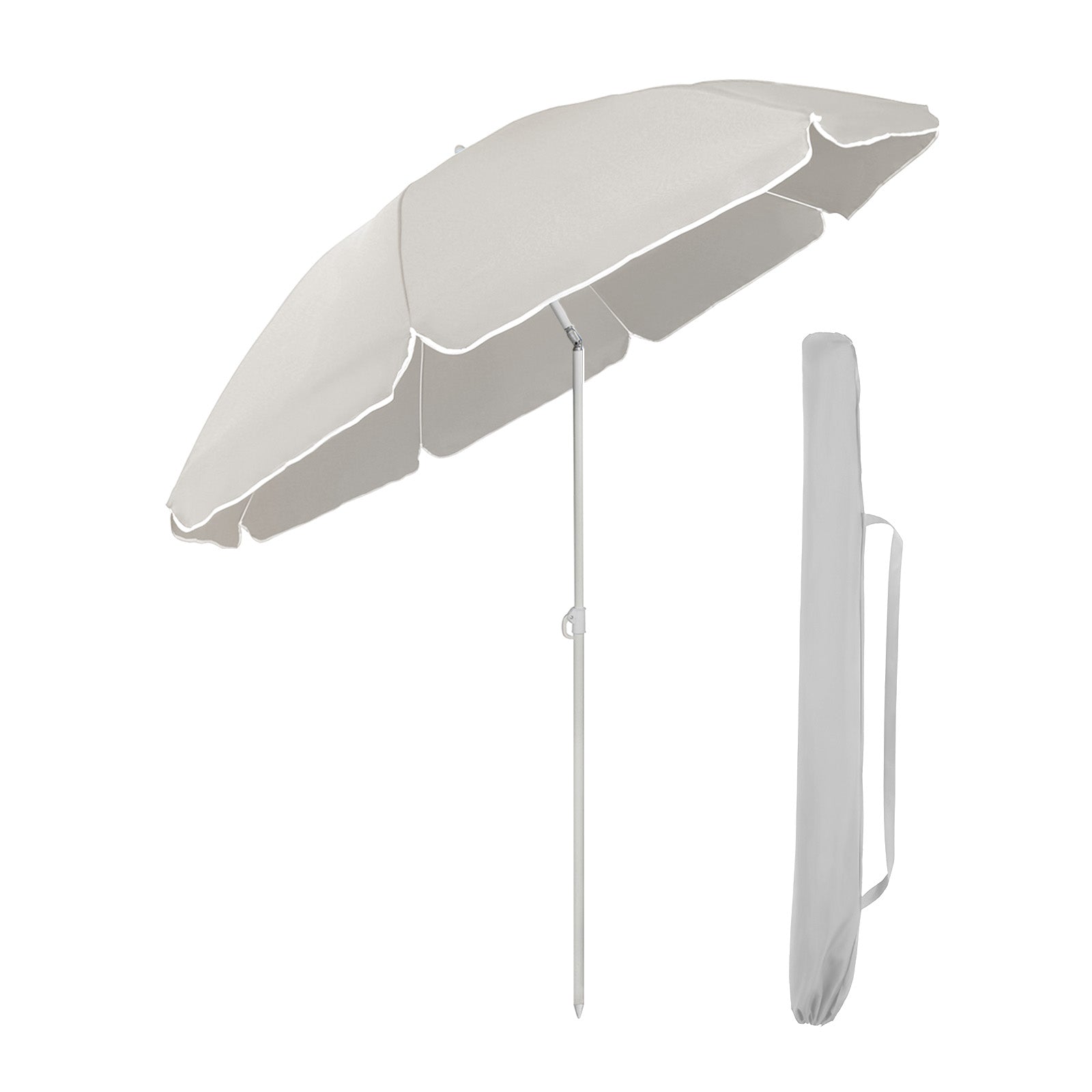 Sekey Sonnenschirm 180 cm, Balkonschirm, Strandschirm, mit Schutzhülle Sekey