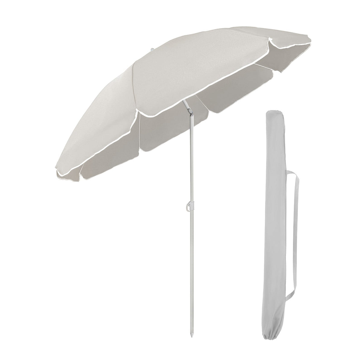 Sekey Sonnenschirm 180 cm, Balkonschirm, Strandschirm, mit Schutzhülle Sekey