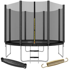 Sekey Trampolin Ø 305 cm für den Garten – TÜV/GS-zertifiziertes Outdoor Trampolin mit Sicherheitsnetz, W-Beinen & Leiter – bis 150 kg belastbar, wetterfest & kindersicher Sekey