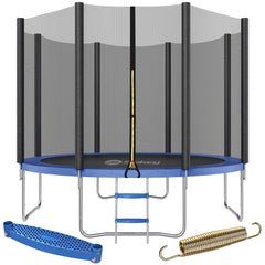 Sekey Trampolin Ø 305 cm für den Garten – TÜV/GS-zertifiziertes Outdoor Trampolin mit Sicherheitsnetz, W-Beinen & Leiter – bis 150 kg belastbar, wetterfest & kindersicher Sekey