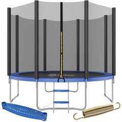 Sekey Trampolin Ø 366 cm für Garten – TÜV/GS-zertifiziertes Outdoor Trampolin mit Sicherheitsnetz, W-Beinen & Leiter – wetterfest & kindersicher, bis 150 kg belastbar Sekey