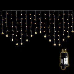 Salcar 2 x 1 m LED Schneeflocke Lichtervorhang, 16 Strängen, 104 LEDs, 31V GS-zertifizierte Stromversorgung Sekey