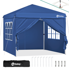 Sekey 3x3 m Faltpavillon mit 4 Seitenteilen