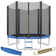 Sekey Trampolin Ø 244 cm für Garten – TÜV/GS-zertifiziertes Outdoor Trampolin mit Sicherheitsnetz, W-Beinen & Leiter – Wetterfest & stabil für Kinder ab 3 Jahren Sekey