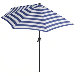 Sekey 270 cm Halbrund Sonnenschirm mit Kurbel, Sonnenschutz UV50+
