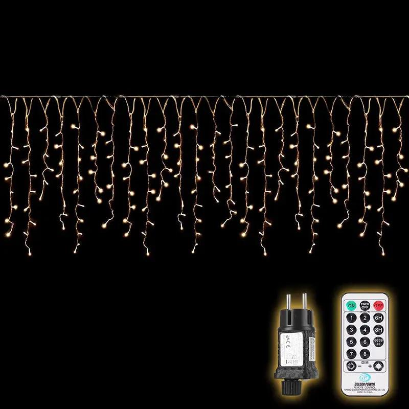 Salcar 5m /10m /15m LED Eisregen Lichterkette, 200 / 400 /608 LEDs, mit Fernbedienung Sekey