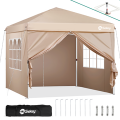 Sekey 3x3 m Faltpavillon mit 4 Seitenteilen