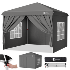 Sunula Faltpavillon 3×3 m – Wasserdicht, Stabil & Winterfest, Pavillon mit 4 Seitenwänden, Höhenverstellbar 250–260 cm