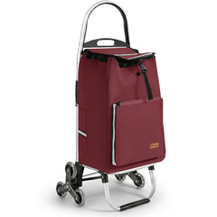 Sekey Einkaufstrolley 3-in-1 klappbar – 50L Einkaufswagen mit Kühlfach, Treppensteiger-Rädern & Sackkarren-Funktion, Aluminium