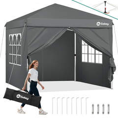 Sekey 3x3 m Faltpavillon mit 4 Seitenteilen
