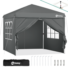 Sekey 3x3 m Faltpavillon mit 4 Seitenteilen