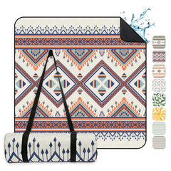 Sekey Picknickdecke Wasserdicht 200x200 cm – Sandfreie Stranddecke im Bunte Bohemian Design, PEVA-Unterseite & Tragegurt für Picknick, Camping und Strand