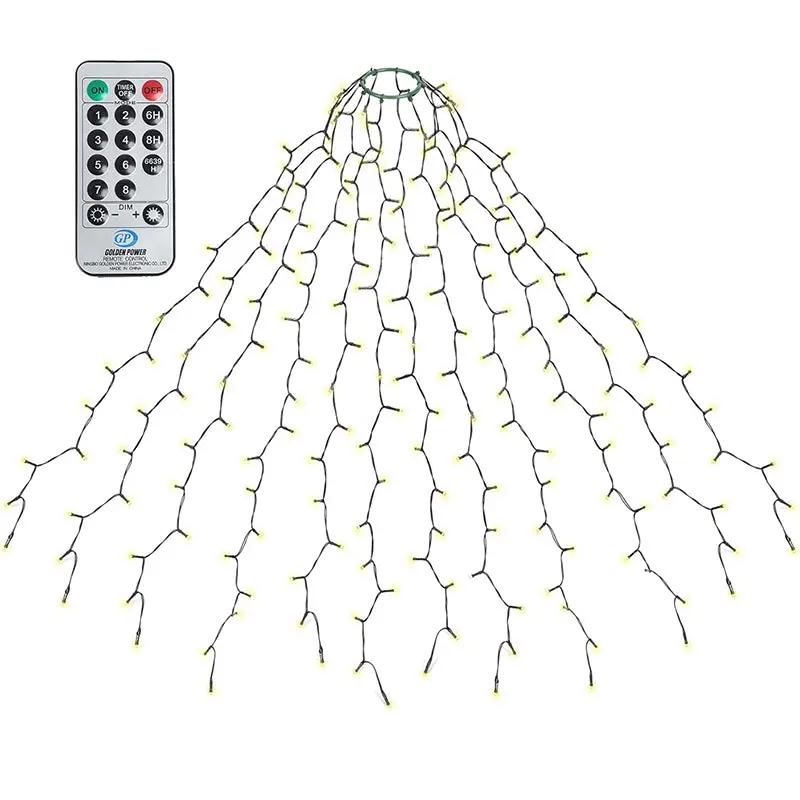 Salcar 1.5/ 2/ 3 m LED Lichterkette für Weihnachtsbaum, mit 10/ 12/ 14 Strängen, 250/ 420/ 490LEDs, mit Fernbedienung, 31VGS-zertifizierte Stromversorgung Salcar