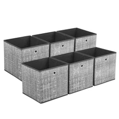 Sekey Aufbewahrungsboxen 6er Set Faltbare Stoffboxen 30 × 30 × 30 cm, stabil & vielseitig für Regale und Schränke