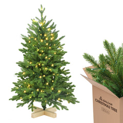 Salcar 180/210cmArtificial Christmas tree, noble fir, with 450/650 LEDs and 1150/1486 PE branches and 472/728 PVC branches 