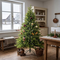 Salcar Künstlicher Weihnachtsbaum Fichte aus PE & PVC mit hellgrünen Zweigspitzen – 120 bis 210 cm