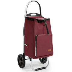 Sekey Einkaufstrolley 3-in-1 klappbar – 50L Einkaufswagen mit Kühlfach, großen Rädern & Sackkarren-Funktion, leichtes Aluminium