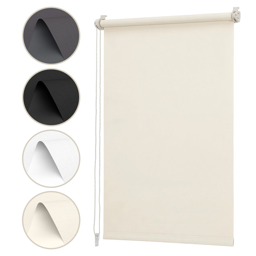 Sekey Klemmfix Verdunkelungsrollo ohne Bohren – Seitenzugrollo blickdicht, Sonnenschutz & UV-Schutz für Fenster (Stoffbreite = Bestellbreite)