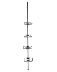 Sekey Duschregal Ohne Bohren – Höhenverstellbares Teleskop-Duschregal 79–315 cm mit Klicksystem, Rostfrei & Eck-Design, Stabiles Badezimmer-Organizer