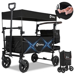 Sekey 150KG Faltbarer Bollerwagenmit Dach, Bollerwagen Kinder Handwagen, 5050