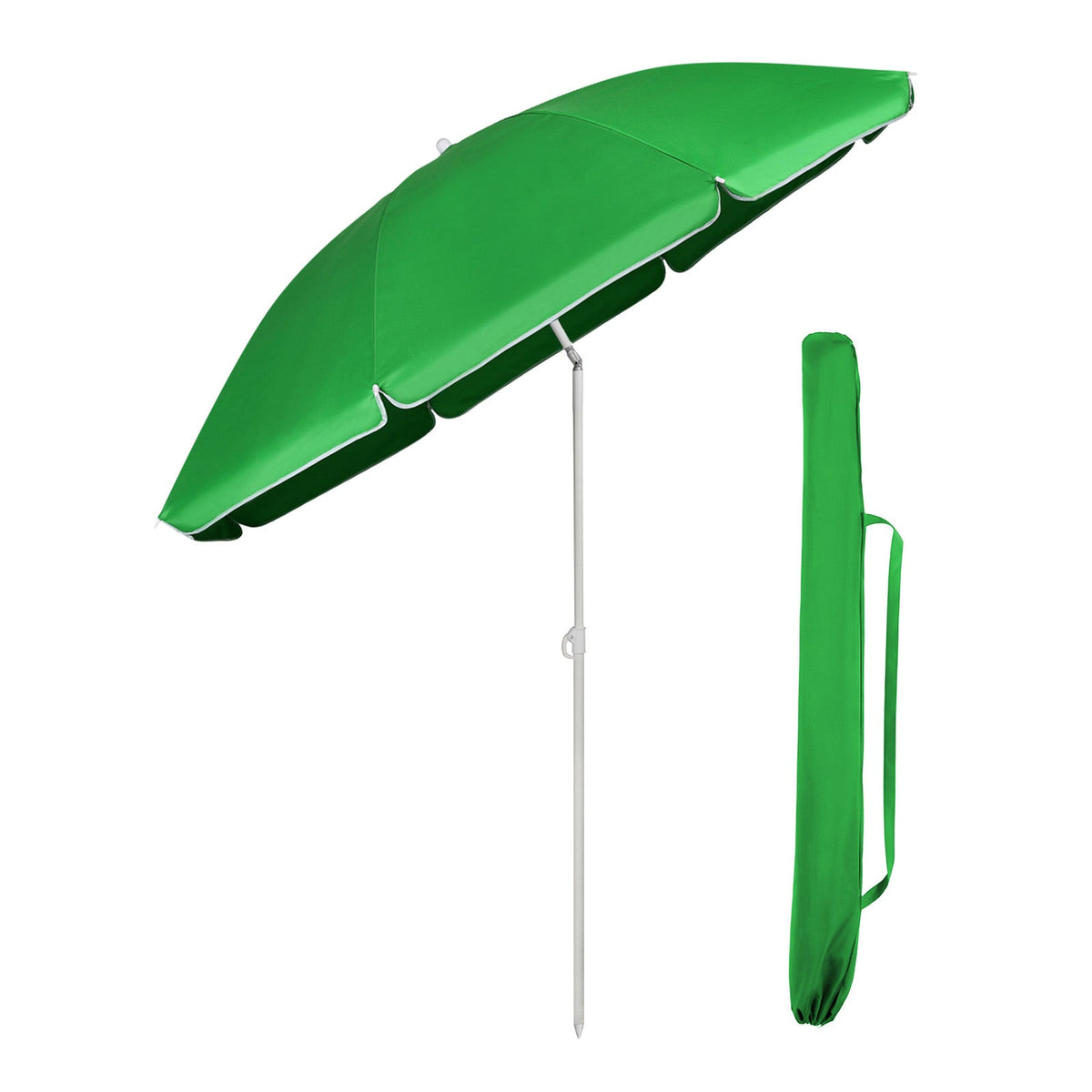 Sekey Sonnenschirm 180 cm, Balkonschirm, Strandschirm, mit Schutzhülle Sekey