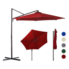 Sekey Ampelschirm 300 cm Aluminium Sonnenschirm mit 360° Drehung, Neigefunktion, UV50+ Schutz Sekey