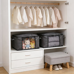 Sekey Unterbett-Aufbewahrungsboxen 60L & 90L Set für Kleidung, Bettwäsche und saisonale Textilien, Staub- und Feuchtigkeitsschutz