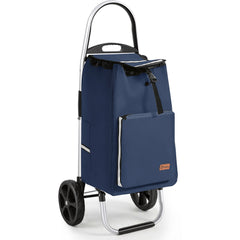Sekey Einkaufstrolley 3-in-1 klappbar – 50L Einkaufswagen mit Kühlfach, großen Rädern & Sackkarren-Funktion, leichtes Aluminium