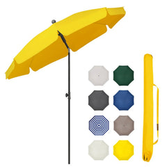 Sekey 200 cm Sonnenschirm mit Schutzhülle, Sonnenschutz UV50+ Sekey