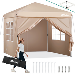 Sekey 3x3 m Faltpavillon mit 4 Seitenteilen