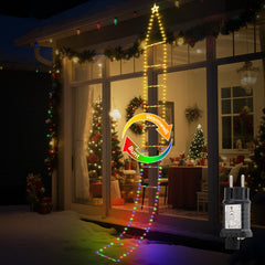 Salcar LED Weihnachts Leiter Lichterkette 3 m, 260 LEDs, Warmweiß & Bunt, 9 Modi, Timer & Memory, IP44 Wasserdicht, Weihnachtsbeleuchtung für Innen & Außen Salcar