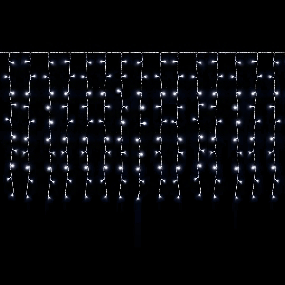 SALCAR LED Icicle Window Light Curtain – Cool White, 8 Modes, Timer &amp; Memory, IP44 Waterproof – For Indoor &amp; Outdoor Use, Christmas Lights for Windows, Balconies &amp; Walls (2m/3m/6m)