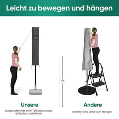 Sekey 136 x 27/35,5 cm Schutzhülle für 200 cm Sonnenschirm, aus Polyester-Gewebe Sekey