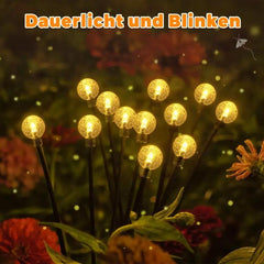 Salcar 2er Set LED Solar Gartenleuchte mit Blasen-Kugeln Salcar
