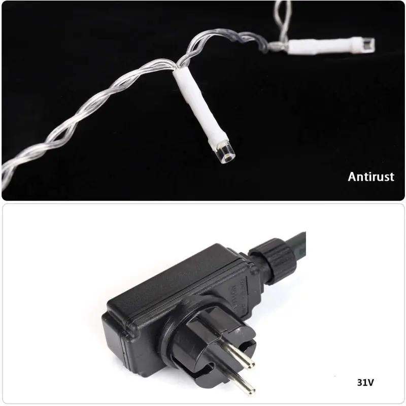 Salcar 2 x 1 m/3 x 1 m / 6 x 1 m LED Lichtervorhang, 100 / 150 / 300 LEDs Salcar