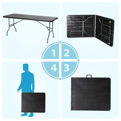 Sekey 150 cm Klappbar Gartentisch mit Tragegriff Sekey
