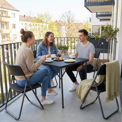 Sekey 5-teilig Gartenmöbel Set, 4 Stühle mit Tisch klappbar