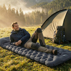 Sekey Selbstaufblasbare Isomatte 200×70×10 cm – Ultraleicht, Komfortabel & Grau für Camping, Trekking & Outdoor
