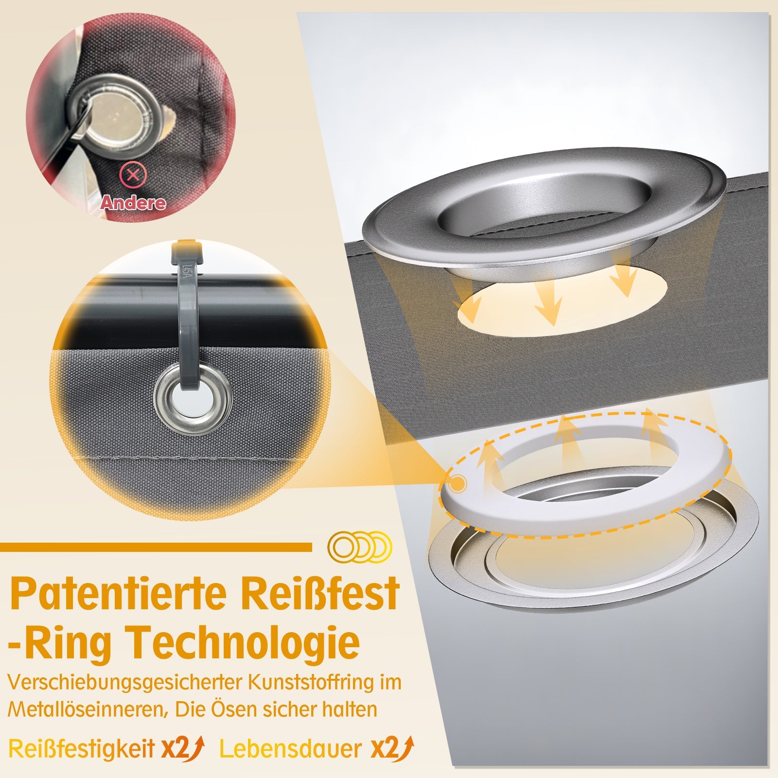 Sunula Balkon Sichtschutz, blickdicht, PES Gewebe, winddicht, ohne Bohren, mit Kabelbindern und Kordel, reißfeste Ösen, wetterfest, anthrazit SEKEYMALL