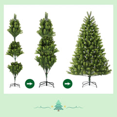 Salcar 180/210/240cm Künstlicher Weihnachtsbaum, Nordmanntanne, mit 762/1080/1576 PE Spitzen Salcar