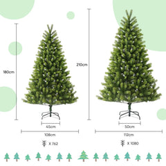 Salcar 180/210/240cm Künstlicher Weihnachtsbaum, Nordmanntanne, mit 762/1080/1576 PE Spitzen Salcar