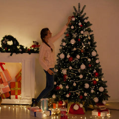 Salcar 180/210/240cm Künstlicher Weihnachtsbaum, Nordmanntanne, mit 762/1080/1576 PE Spitzen Salcar