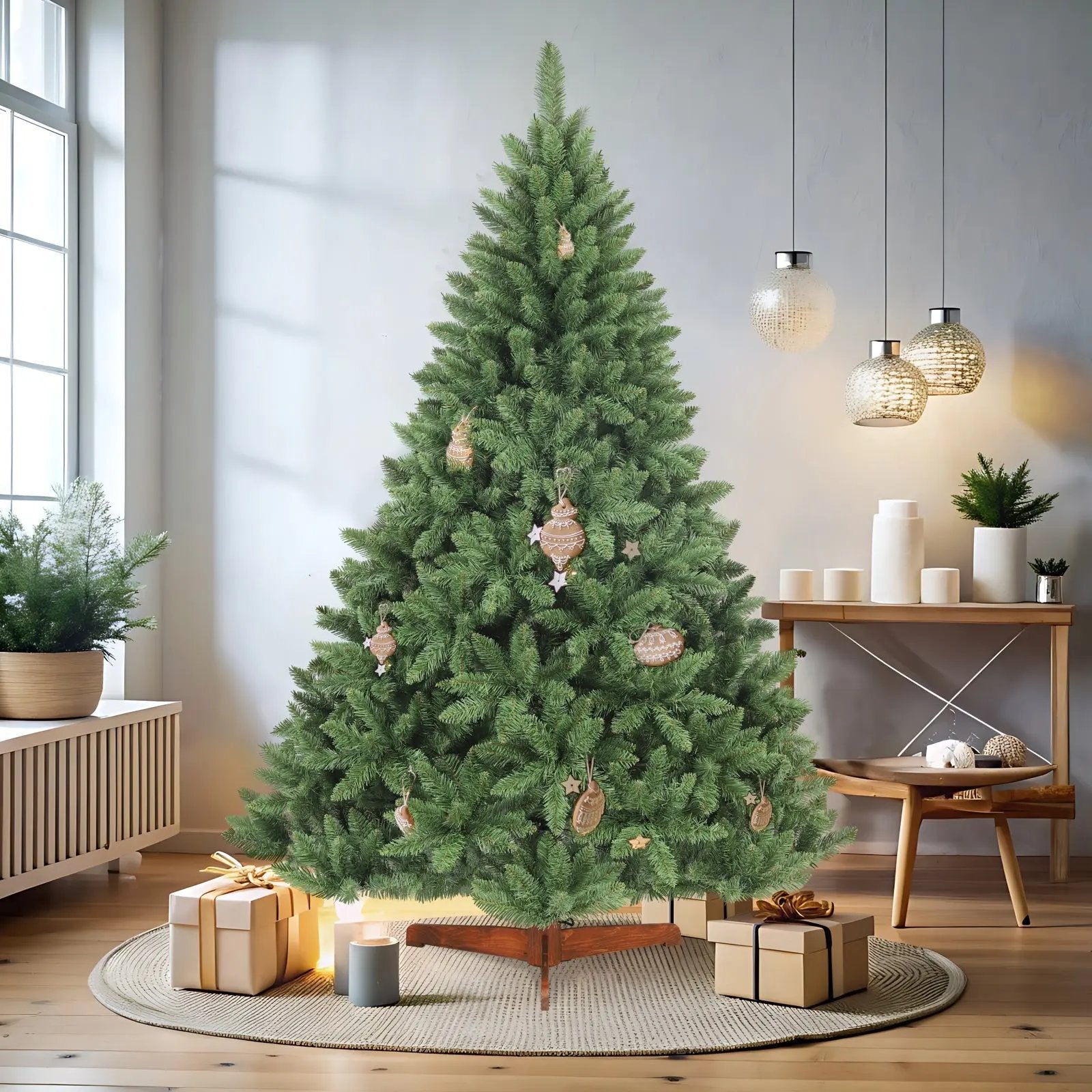 Salcar 120cm/150cm/180cm/210cm Künstlicher Weihnachtsbaum, Korea-Tanne, mit 730/1066  PVC-Nadeln Salcar
