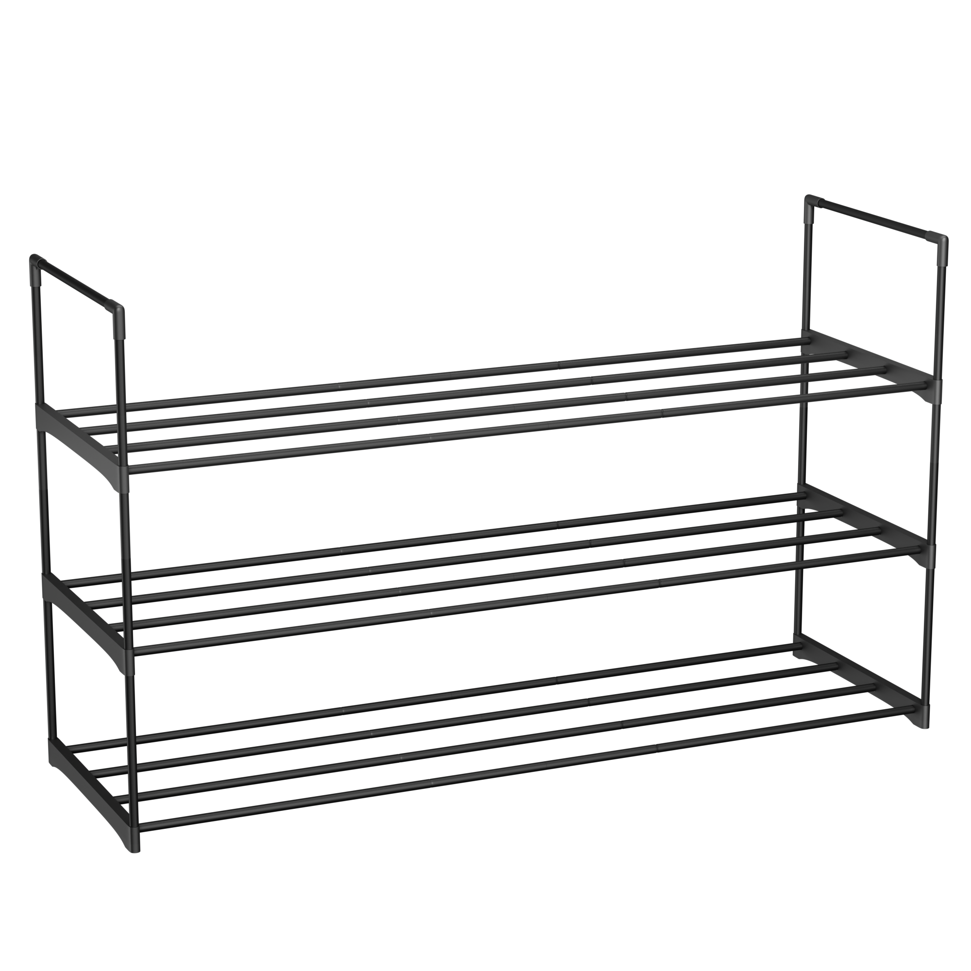Sekey Schuhregal 3 Ebenen – Stapelbares Metall-Schuhregal, platzsparend für Flur & Kleiderschrank, für 15–18 Paar Schuhe Sekey