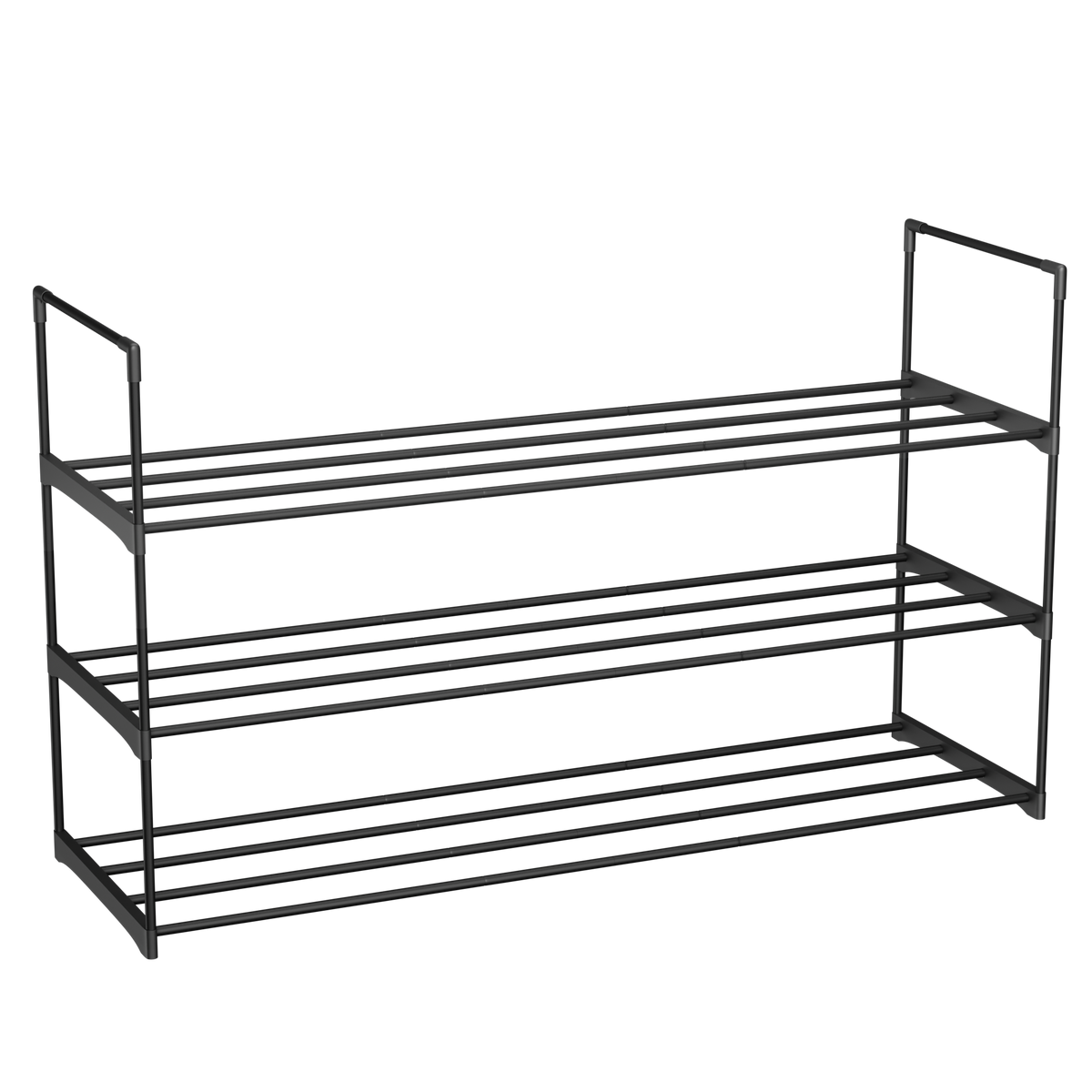 Sekey Schuhregal 3 Ebenen – Stapelbares Metall-Schuhregal, platzsparend für Flur & Kleiderschrank, für 15–18 Paar Schuhe Sekey