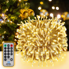 Salcar LED Lichterkette mit 5m/10m/15m/20m Länge – 50–300 LEDs, Fernbedienung, 8 Modi, Timer & IP44 Wasserdicht, für Weihnachtsdeko, Party, Hochzeit, Garten – Warmweiß Salcar